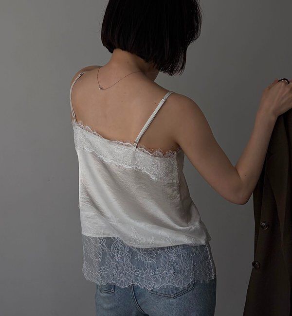  「〈C.L〉ヴィンテージサテンレースキャミ」|シャツ・ブラウス|