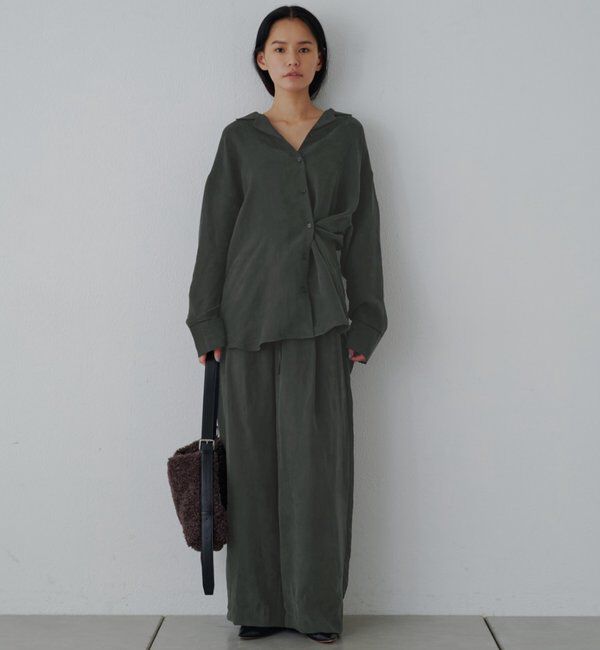  「【SET UP 】スウェードライクキュプラシャツ」|シャツ・ブラウス|