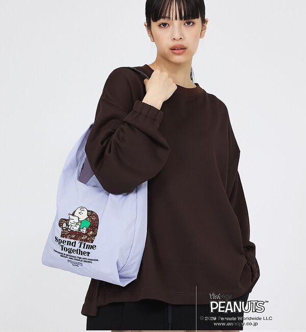 Rouge vif「【PEANUTS/ピーナッツ】ストラップ付ショッパーバッグ/スヌーピー/エコバッ」|エコバッグ|
