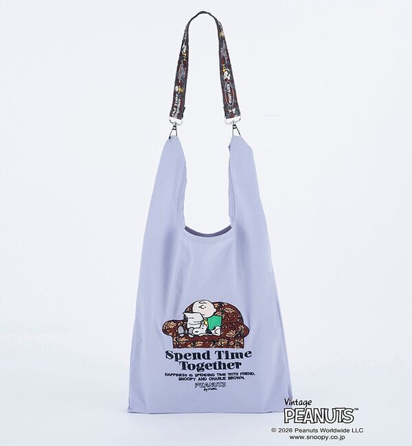Rouge vif「【PEANUTS/ピーナッツ】ストラップ付ショッパーバッグ/スヌーピー/エコバッ」|エコバッグ|