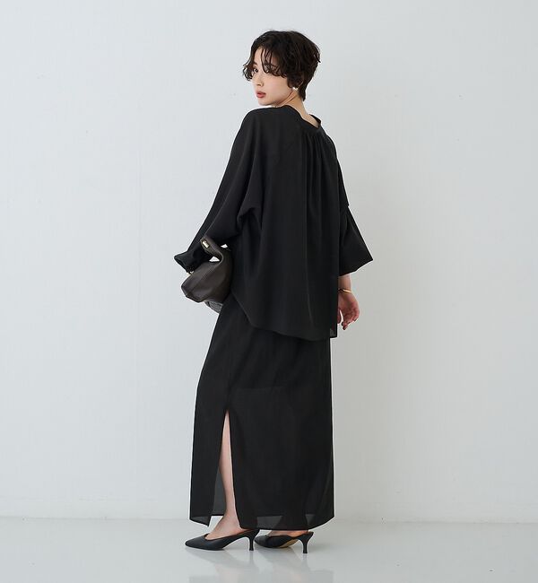 Rouge vif「【セットアップ対応】フィブリルイージーサイドスリットスカート/ウエストゴム」|スカート|