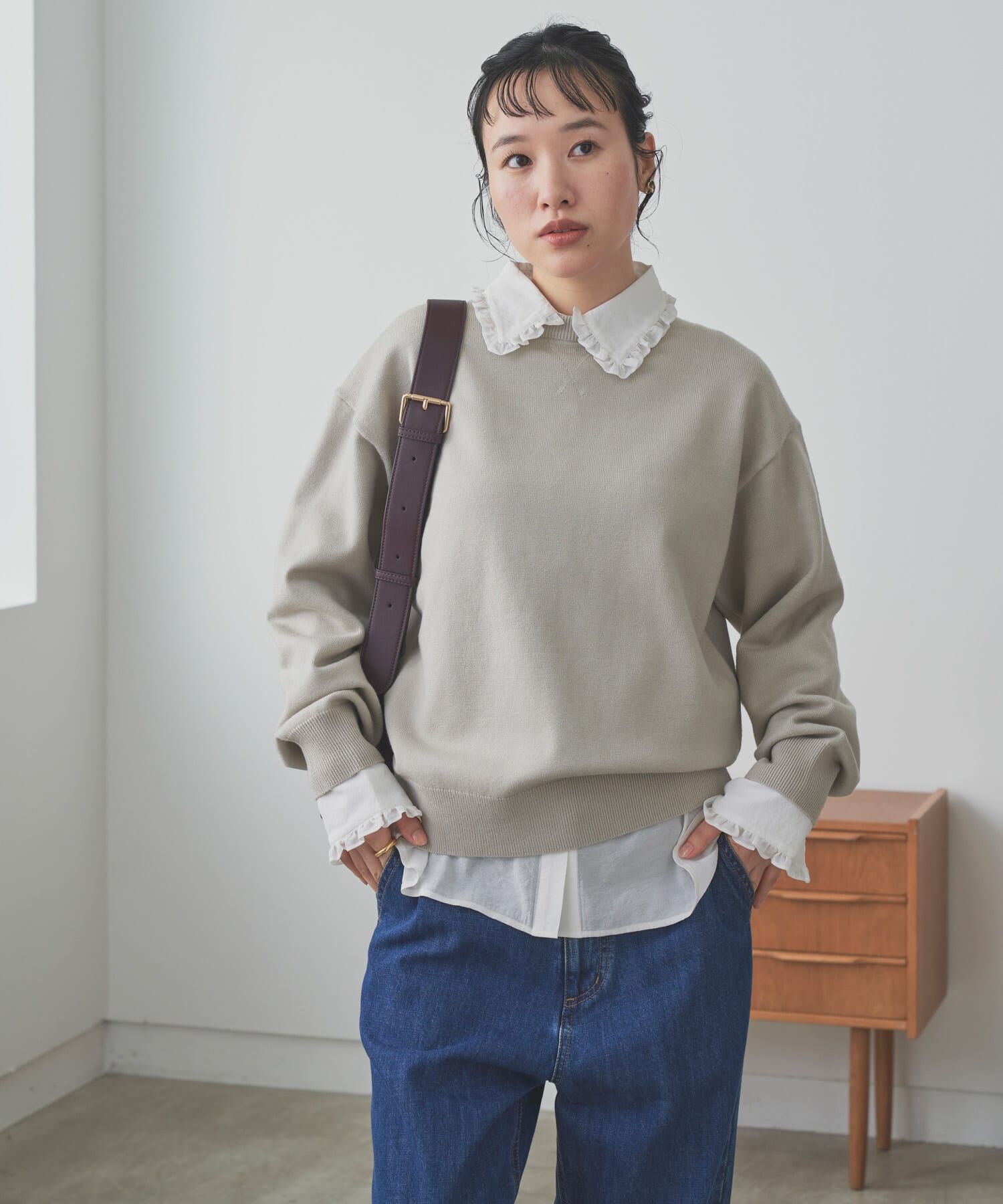 URBAN RESEARCH DOORS「『仁村紗和さん着用』『UR TECH 200日ﾆｯﾄ』ｽｳｪｯﾄﾗｲｸﾌﾟﾙｵｰ  」|ニット・セーター|