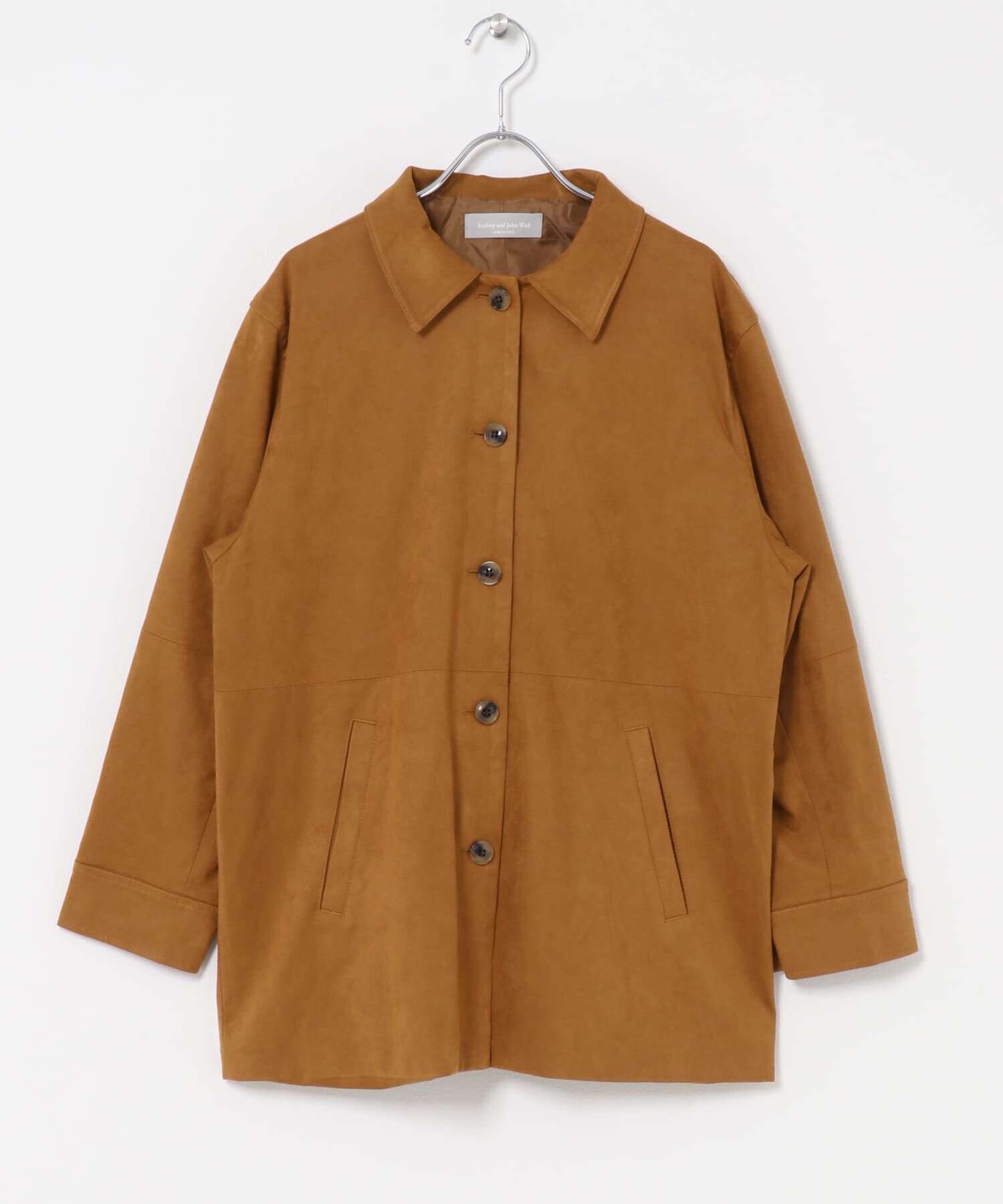 URBAN RESEARCH DOORS「『別注』Audrey and John Wad&times;DOORS　フェイクスウェードジャケット」|ノーカラーコート|