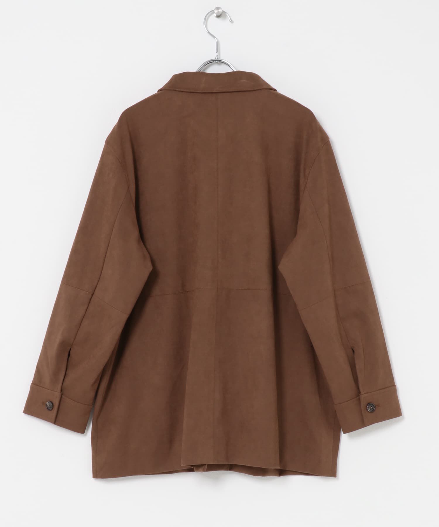 URBAN RESEARCH DOORS「『別注』Audrey and John Wad&times;DOORS　フェイクスウェードジャケット」|ノーカラーコート|