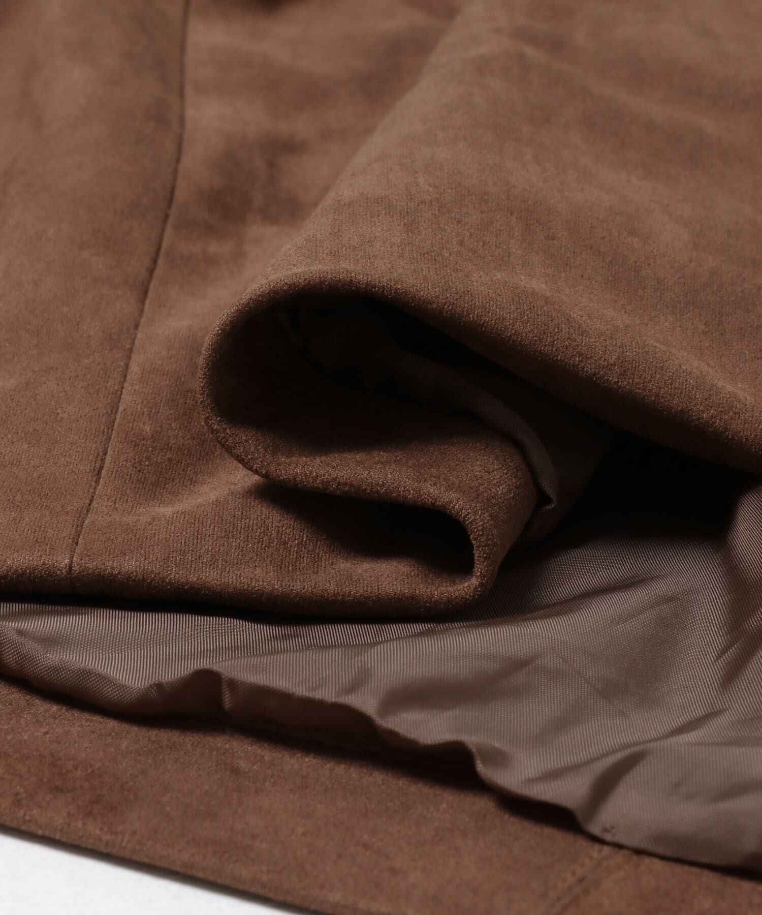 URBAN RESEARCH DOORS「『別注』Audrey and John Wad&times;DOORS　フェイクスウェードジャケット」|ノーカラーコート|