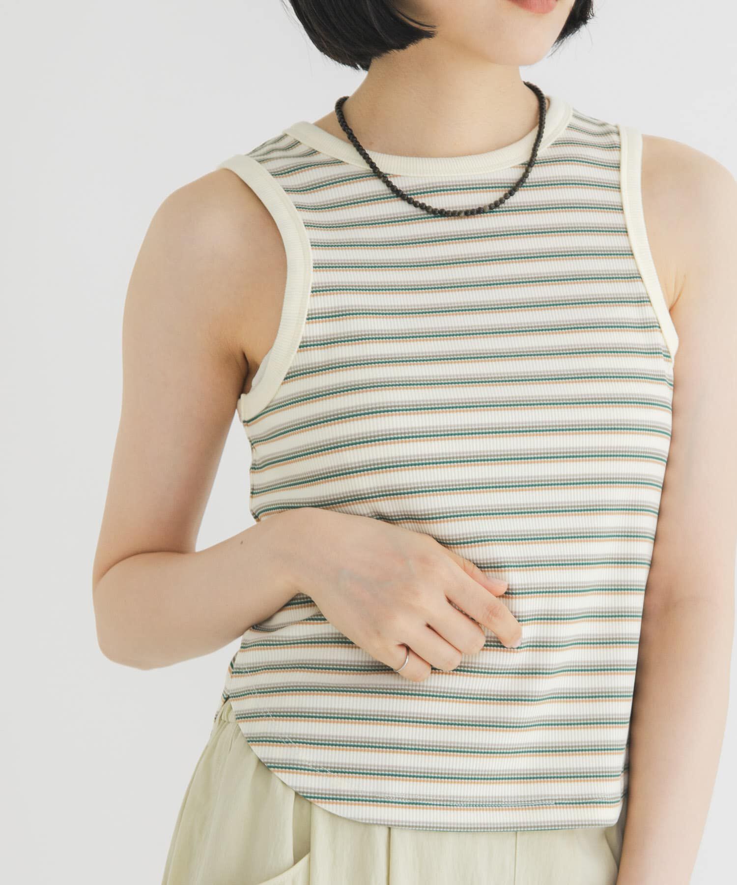  「クロップドタンクトップ」|タンクトップ|ホワイト系その他