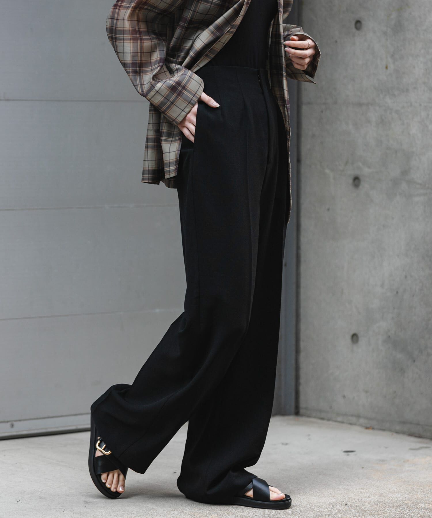 SENSE OF PLACE by URBAN RESEARCH「『一部WEB限定』『UR TECH DRYLUXE』リネンライクワイドパンツ」|その他|