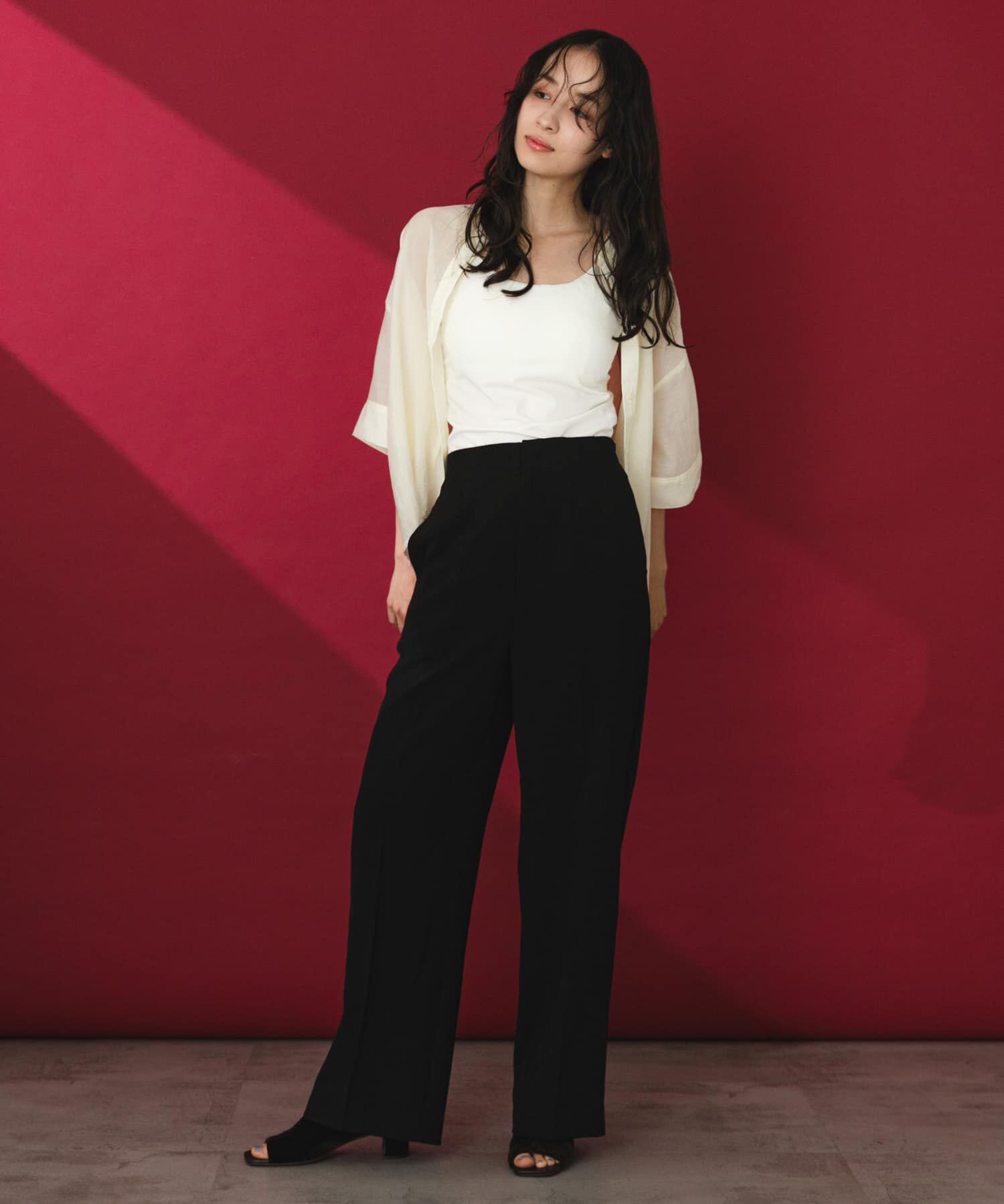 SENSE OF PLACE by URBAN RESEARCH「『一部WEB限定』『UR TECH DRYLUXE』リネンライクワイドパンツ」|その他|