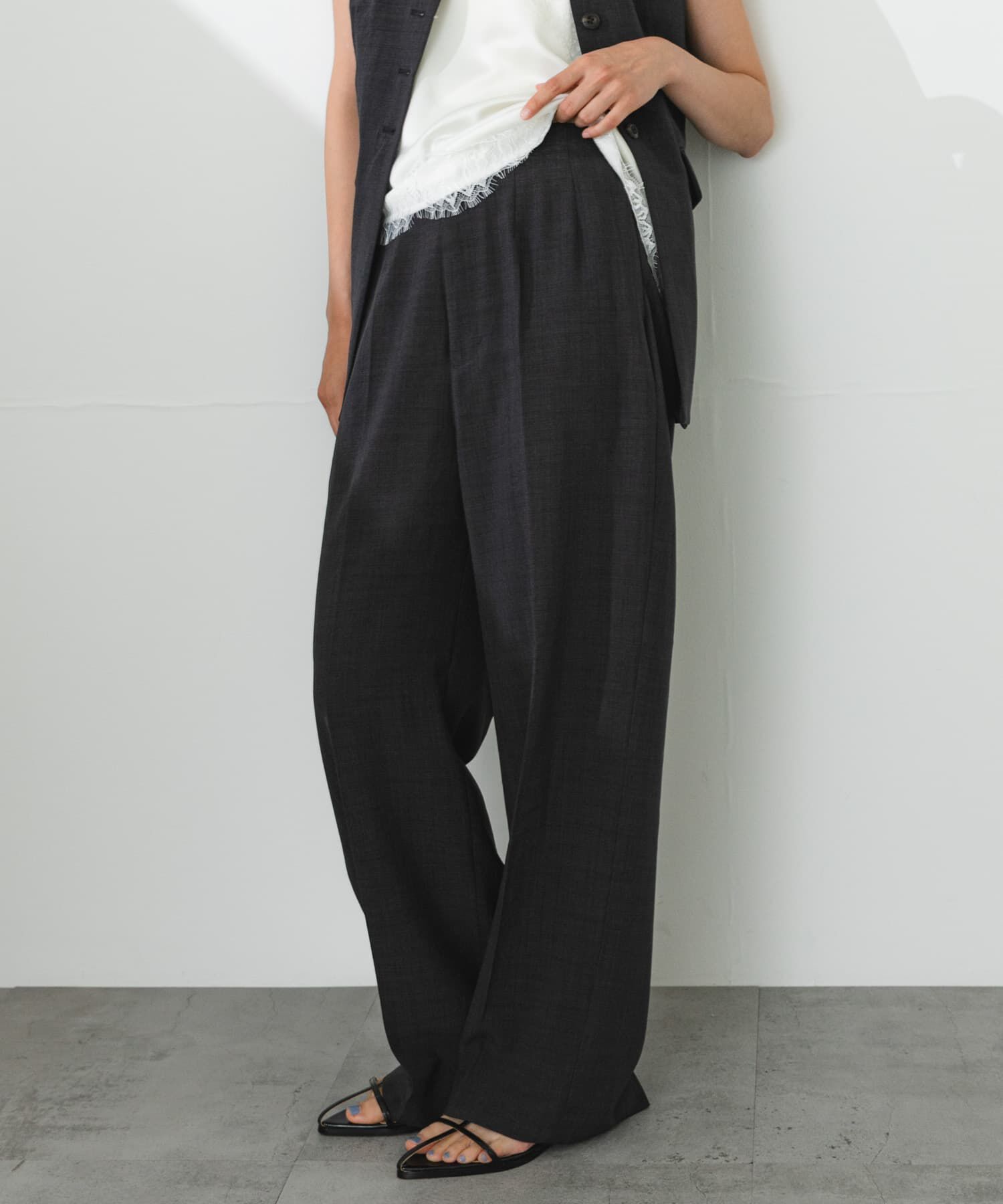 SENSE OF PLACE by URBAN RESEARCH「『一部WEB限定』『UR TECH DRYLUXE』リネンライクワイドパンツ」|その他|