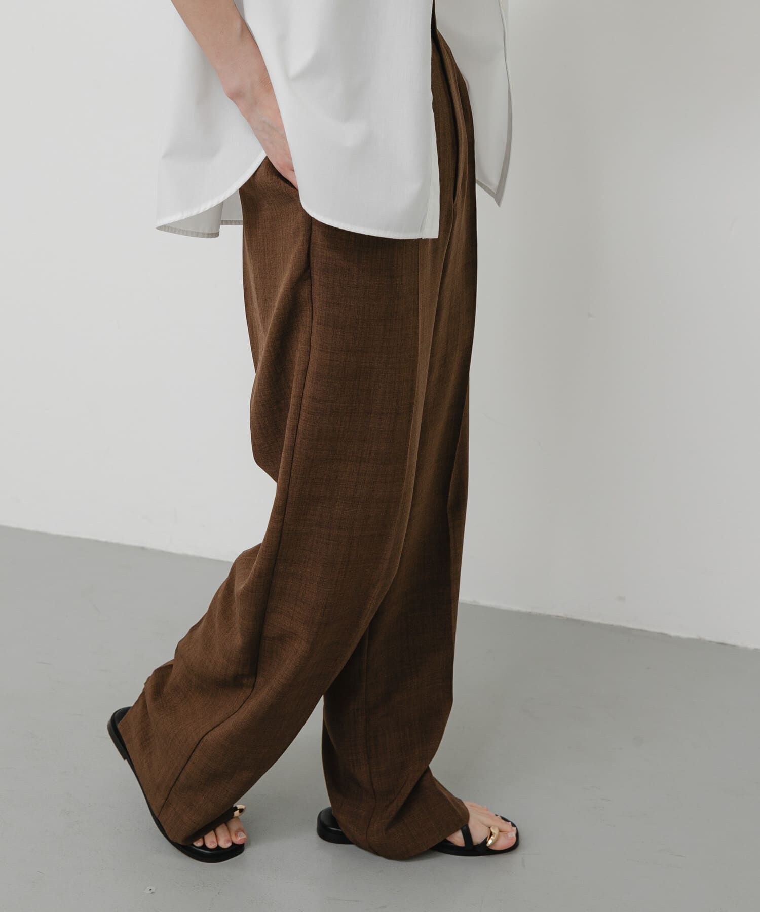 SENSE OF PLACE by URBAN RESEARCH「『一部WEB限定』『UR TECH DRYLUXE』リネンライクワイドパンツ」|その他|