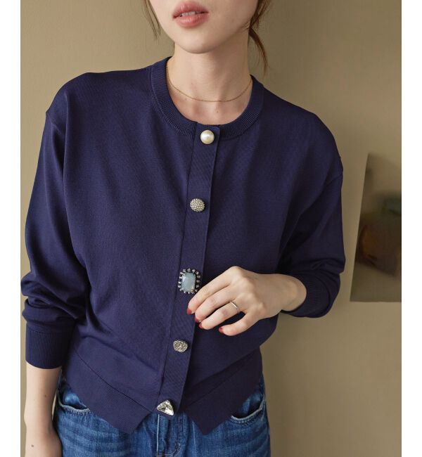  「TORRAZZO DONNA 別注ビジューカーデ」|カーディガン|
