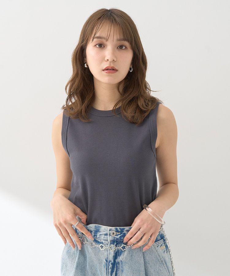 earth music&ecology「【WEB限定】リブタンクトップ」|キャミソール|