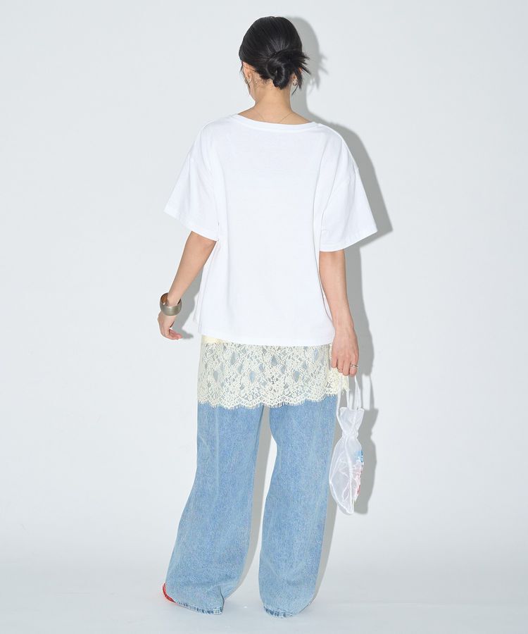 earth music&ecology「刺繍Tシャツ」|Tシャツ・カットソー|