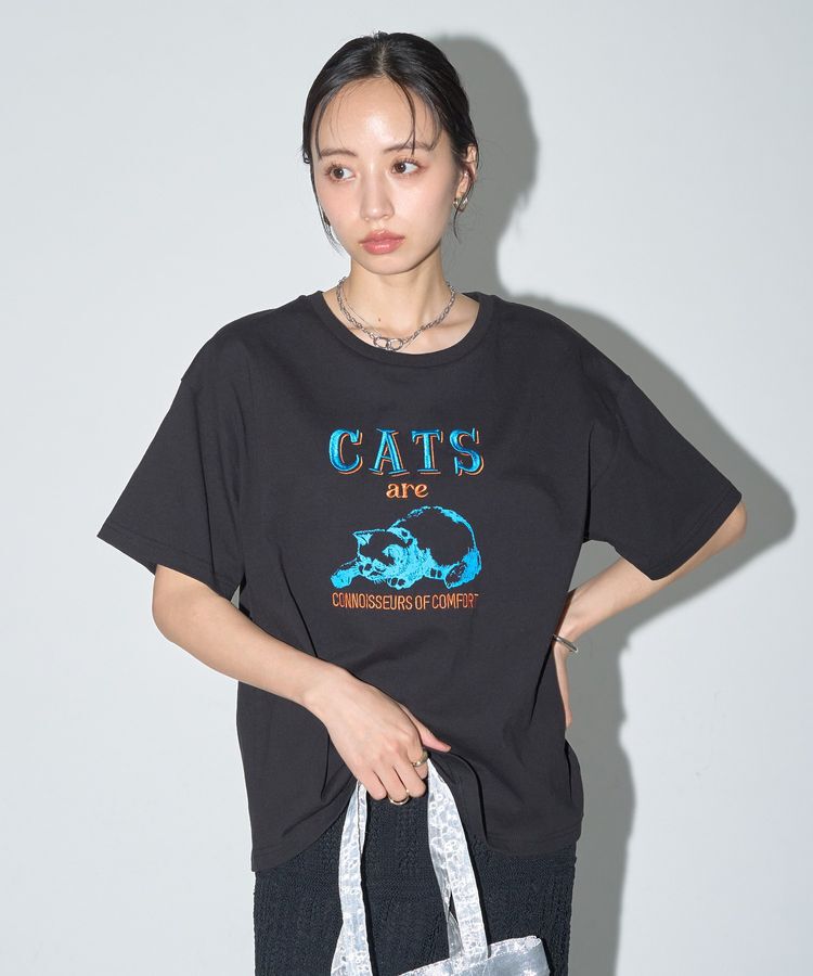 earth music&ecology「刺繍Tシャツ」|Tシャツ・カットソー|