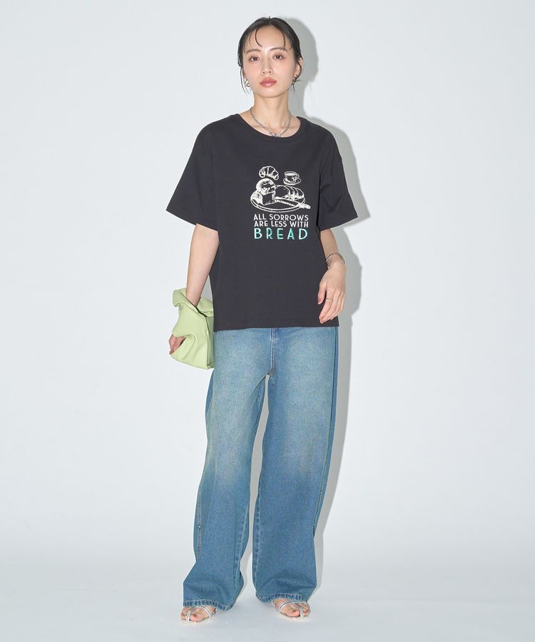 earth music&ecology「刺繍Tシャツ」|Tシャツ・カットソー|
