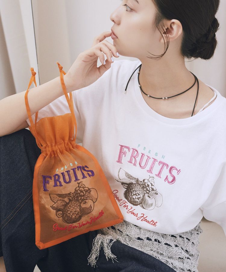 earth music&ecology「刺繍Tシャツ」|Tシャツ・カットソー|