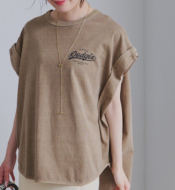  「USAコットンロールスリーブTシャツ」|Tシャツ・カットソー|キャメル