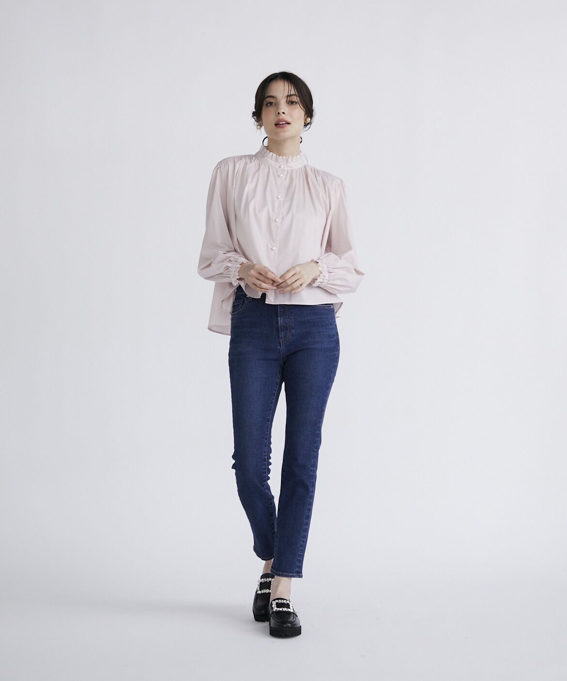 Maglie le cassetto「《大きいサイズ》スリムストレートデニム《Maglie Jeans》」|デニム|
