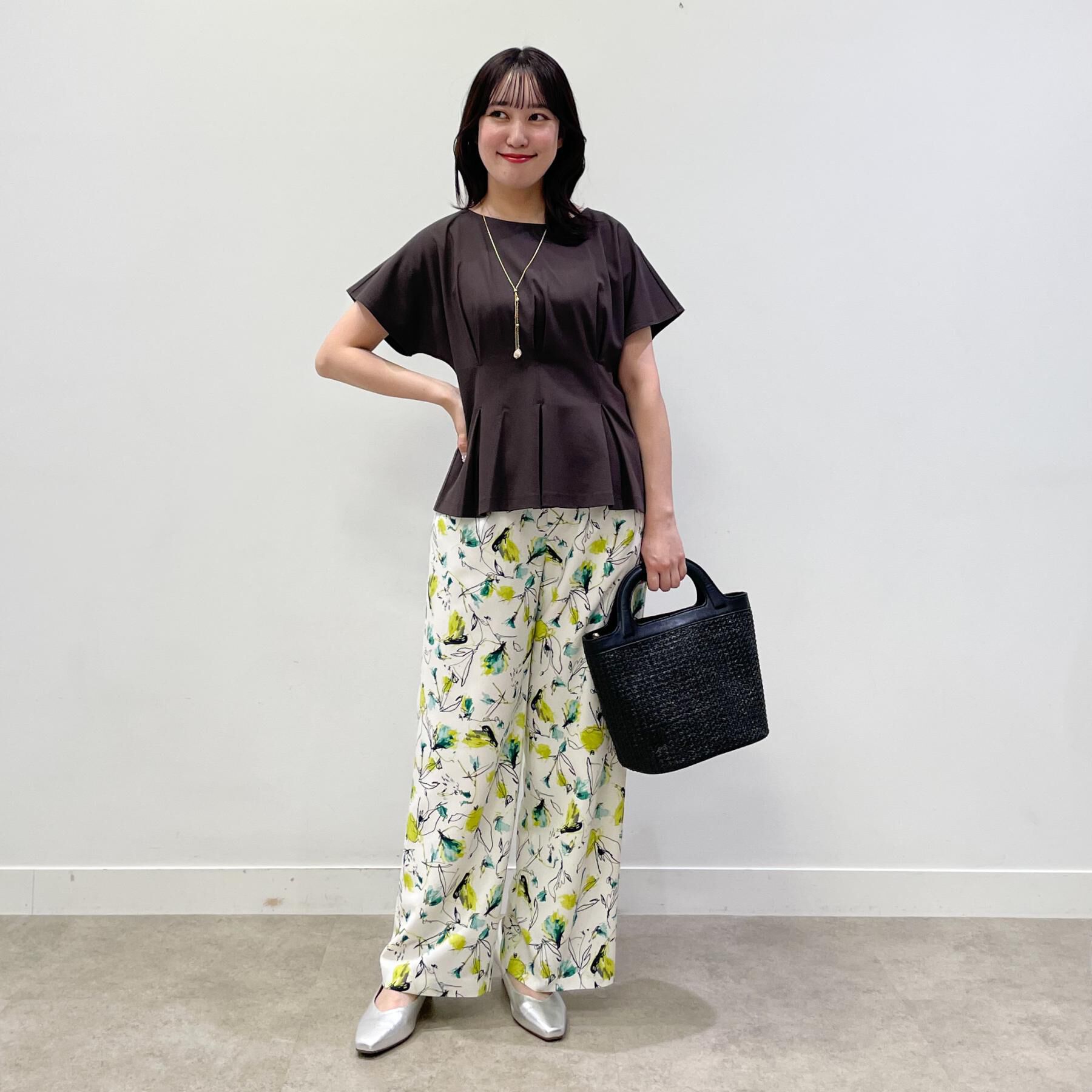 Reflect「【UVカット／接触冷感／吸水速乾】タックデザインフレアトップス」|Tシャツ・カットソー|