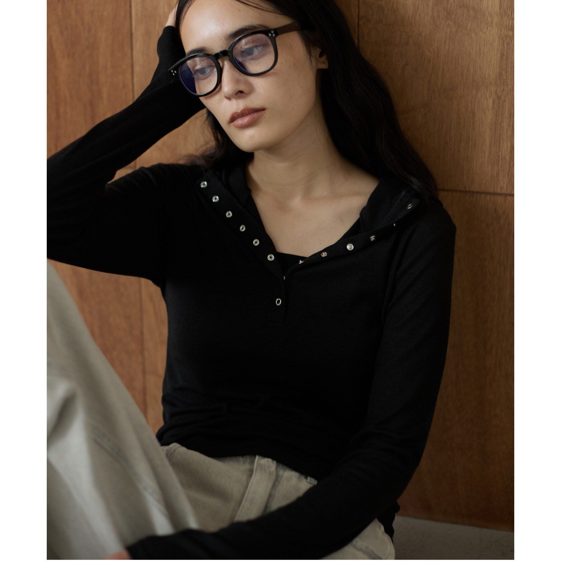 GALLEST「フーディシアーカットソー」|Tシャツ・カットソー|ブラック(019)