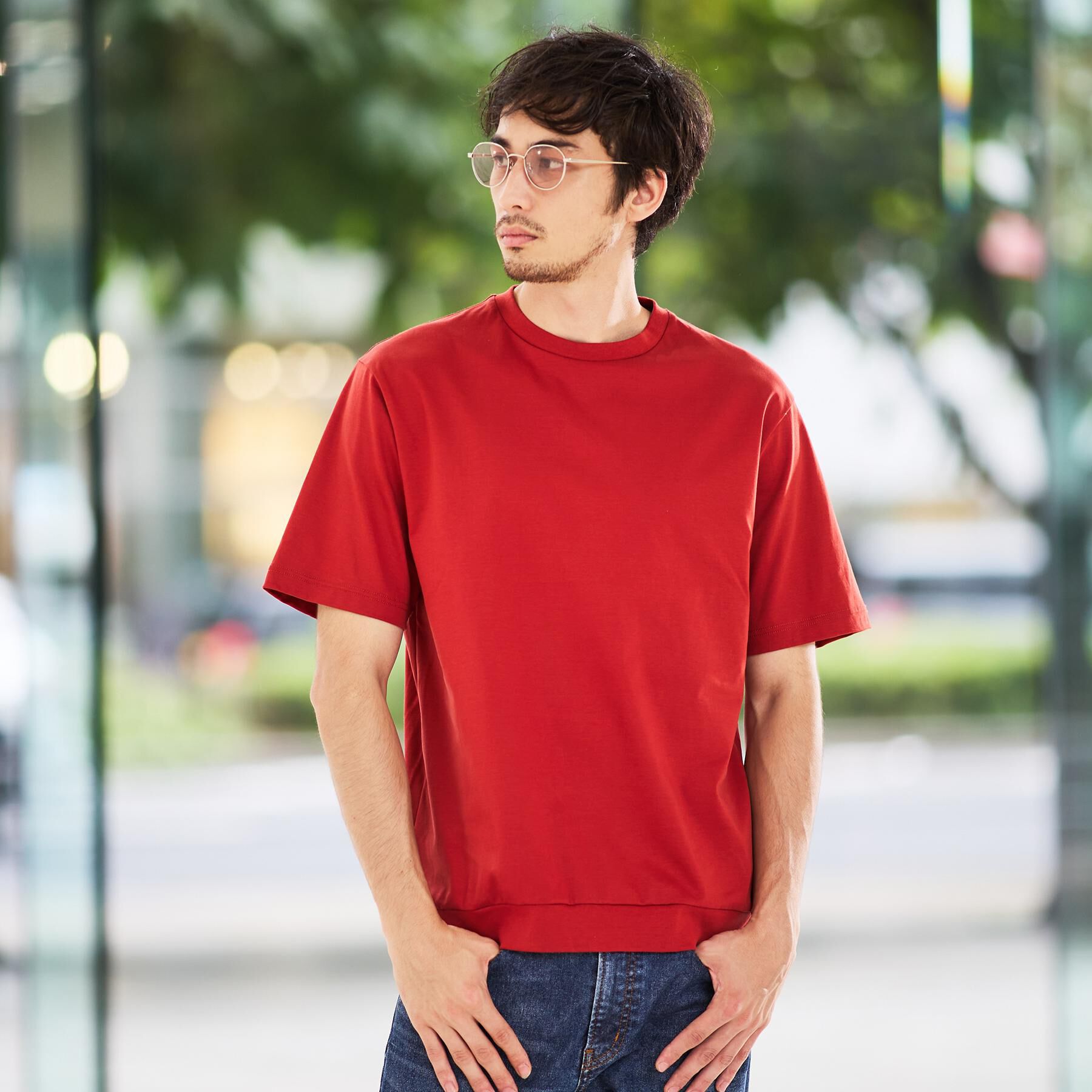 TAKEO KIKUCHI「【接触冷感】アイスクリアコットン Tシャツ」|Tシャツ・カットソー|