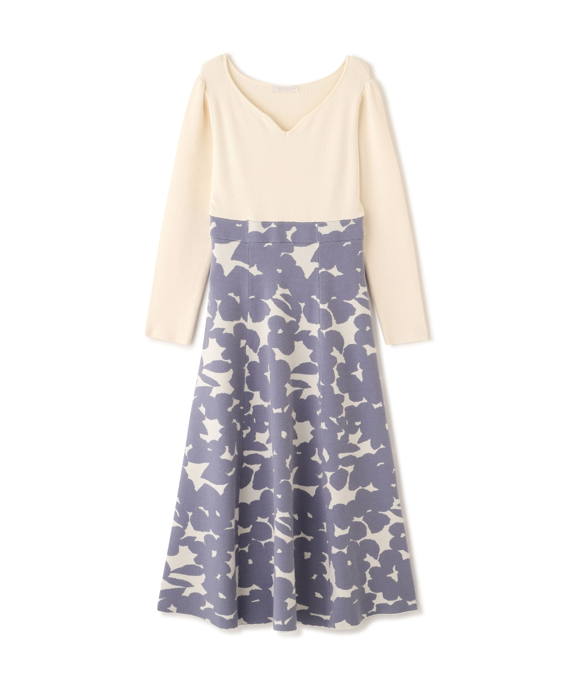 PROPORTION BODY DRESSING「＜加藤栞さん着用＞ジャガードフラワーニットワンピース」|ワンピース|