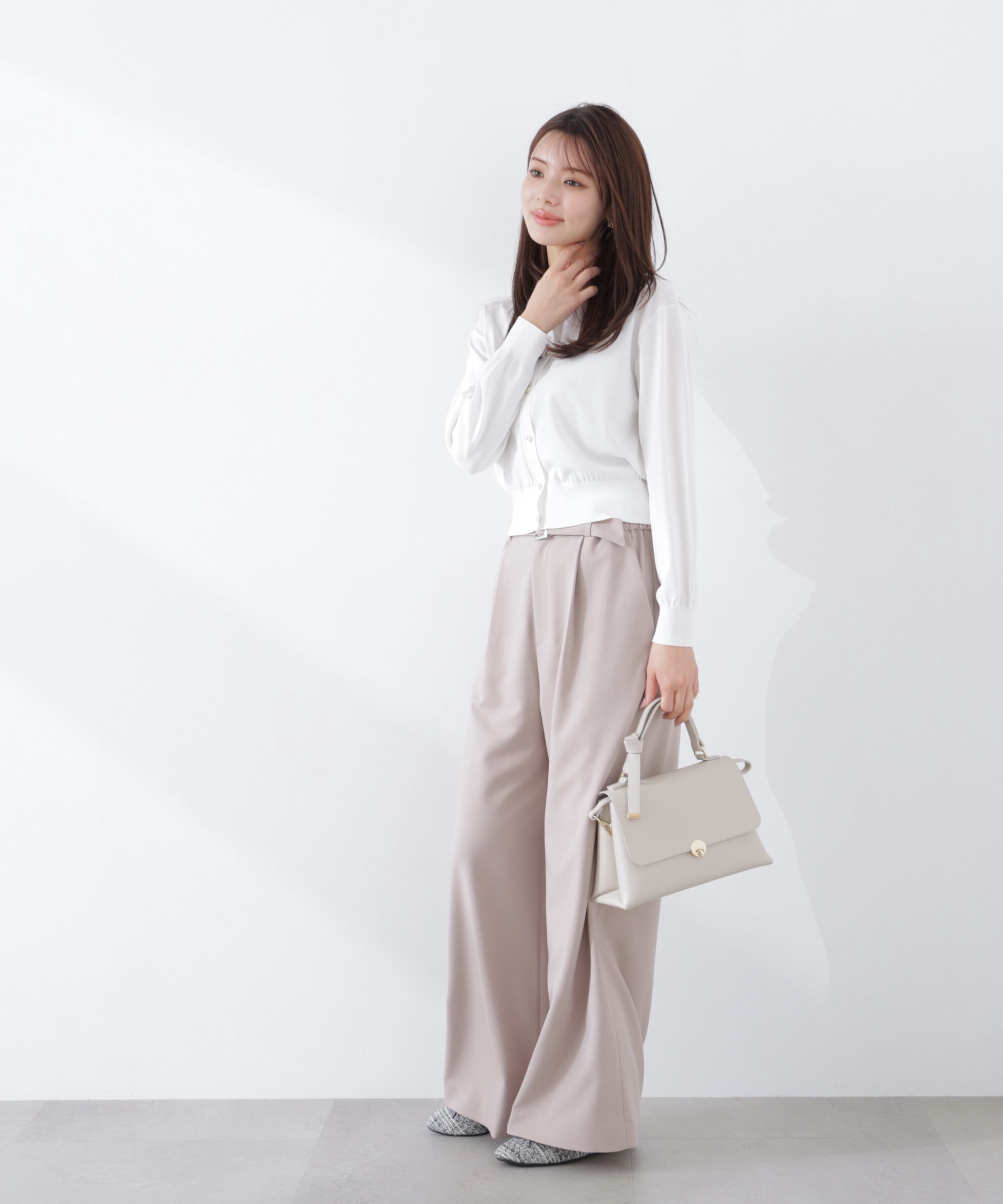 PROPORTION BODY DRESSING「＜ウォッシャブル/UV＞ベーシックカーディガン　26SS」|カーディガン|