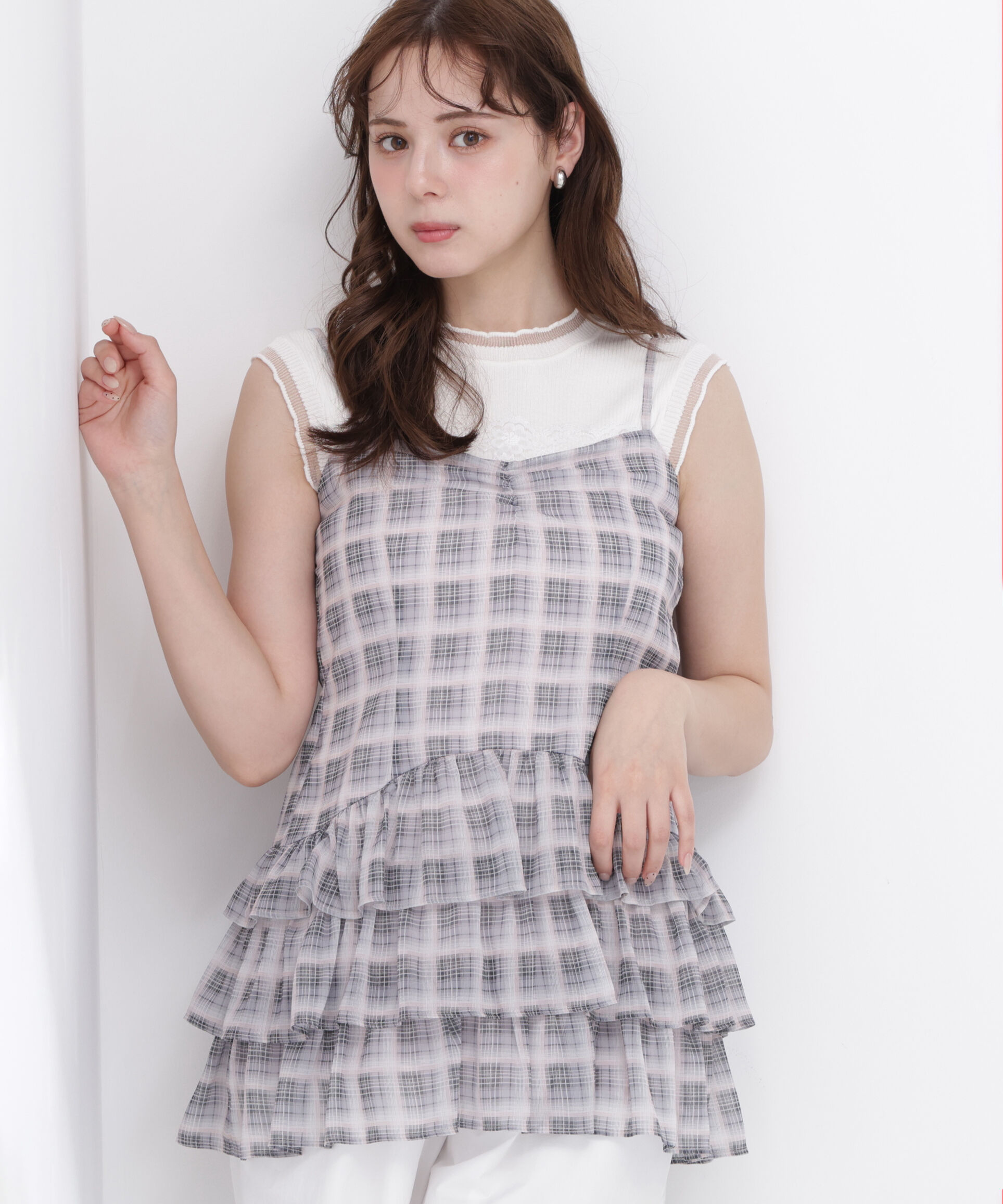 PROPORTION BODY DRESSING「チェックチュニック」|シャツ・ブラウス|