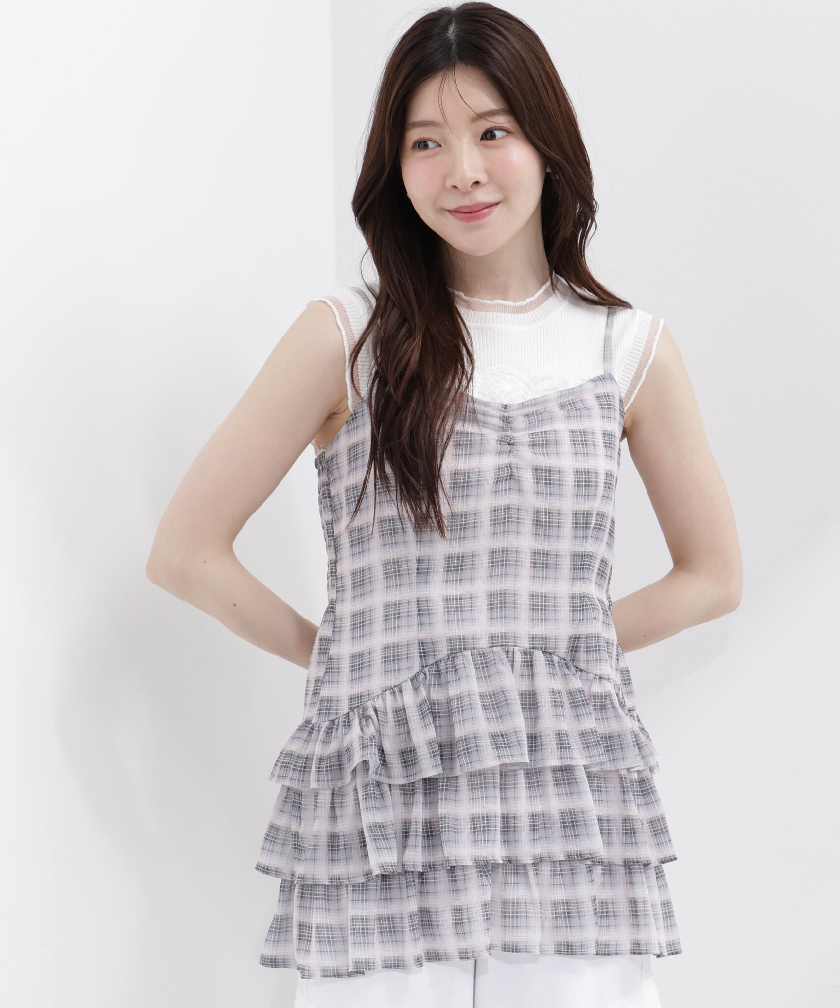 PROPORTION BODY DRESSING「チェックチュニック」|シャツ・ブラウス|