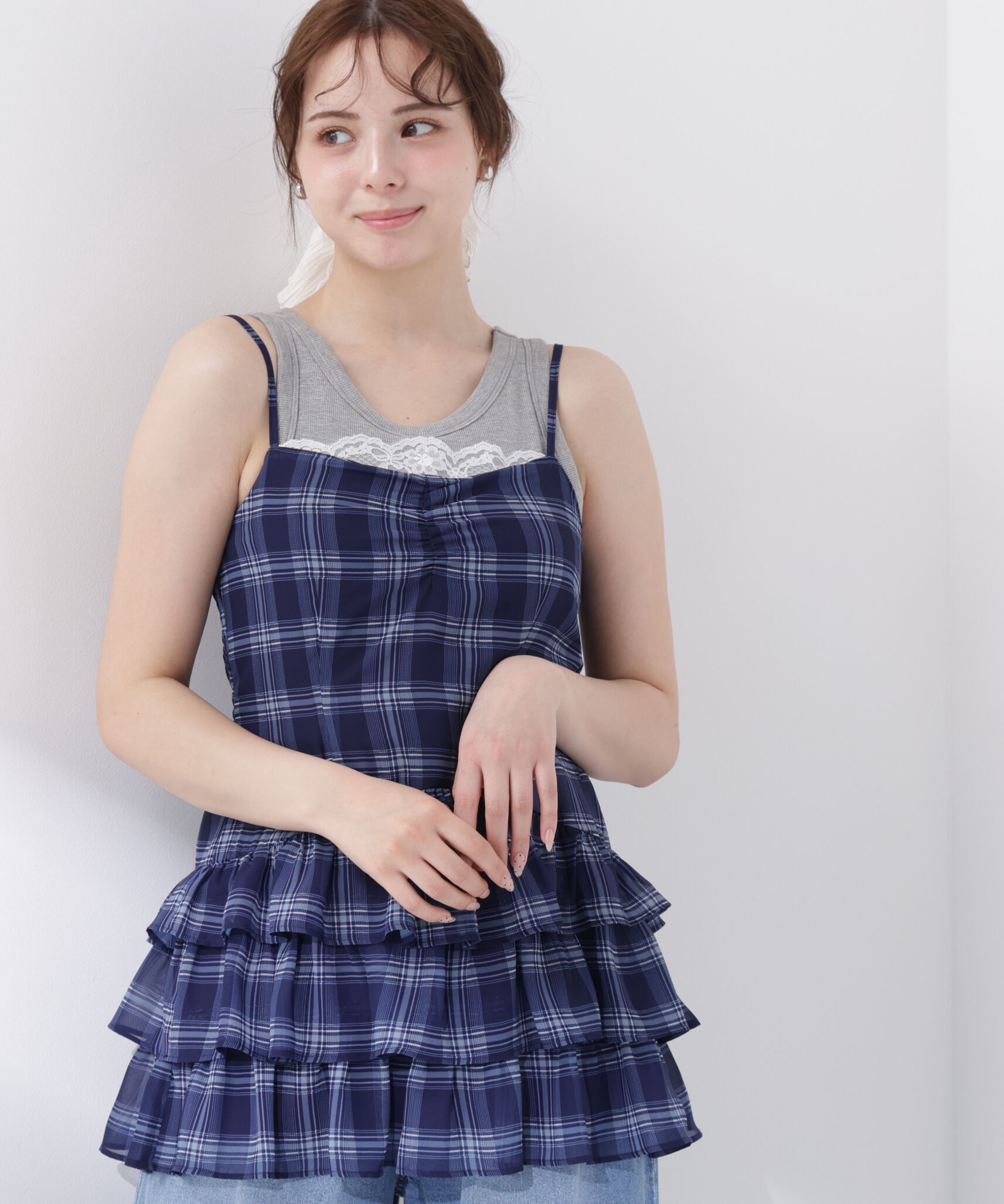 PROPORTION BODY DRESSING「チェックチュニック」|シャツ・ブラウス|
