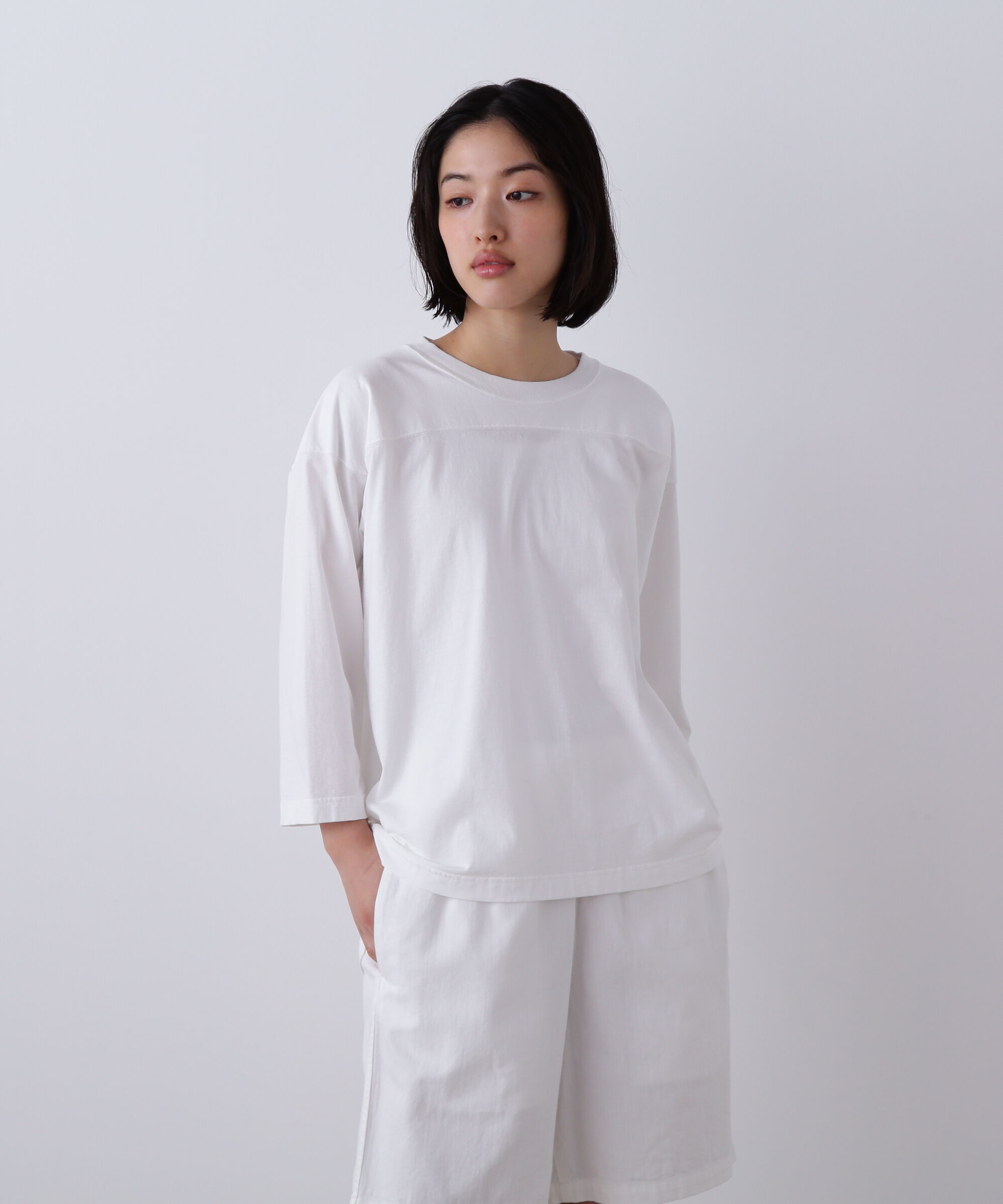 YLEVE 「Ｙ / ORGANIC COTTON JERSEY FOOTBALL T-SHIRT」|Tシャツ・カットソー|ホワイト