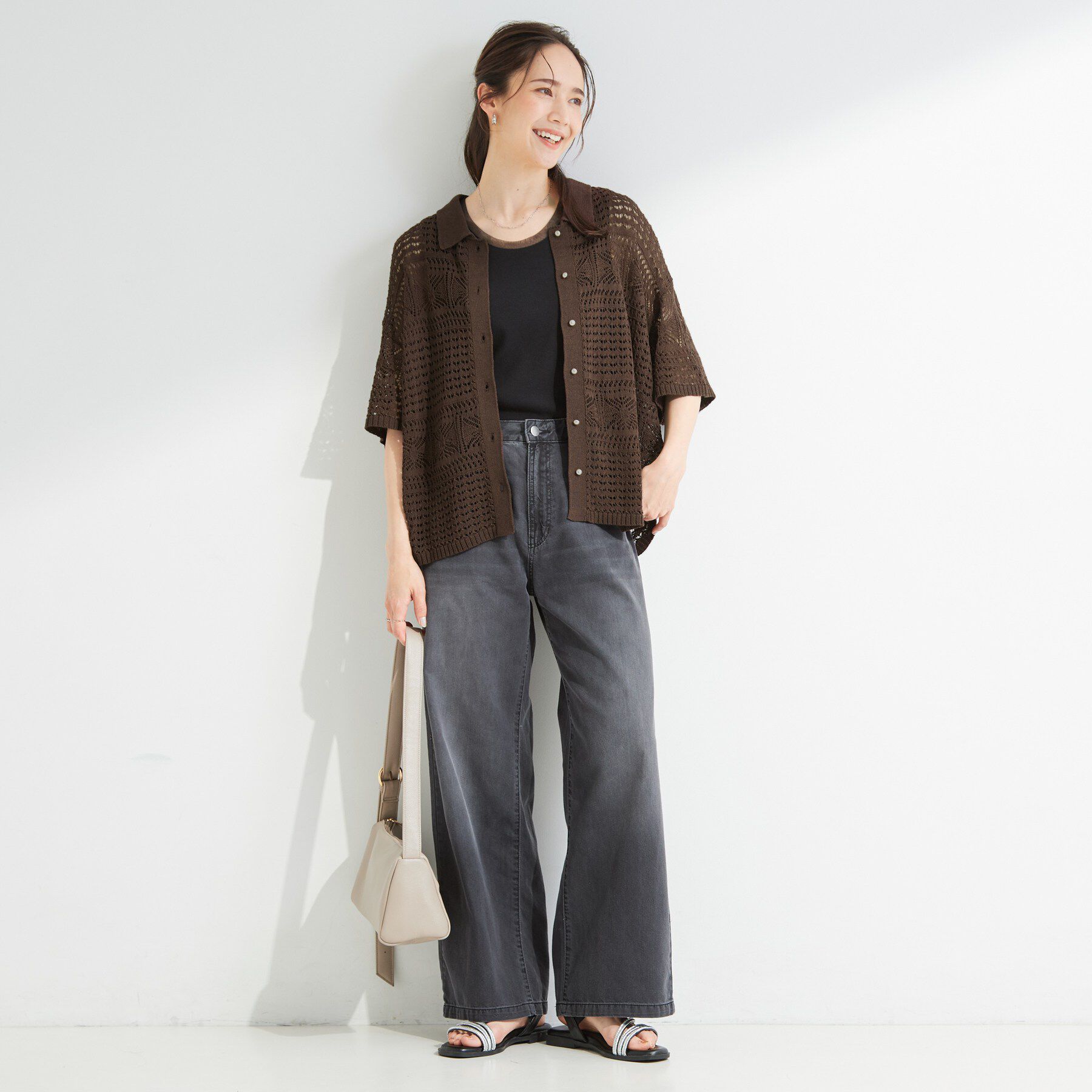 SHOO･LA･RUE「レースニットカーディガン」|カーディガン|