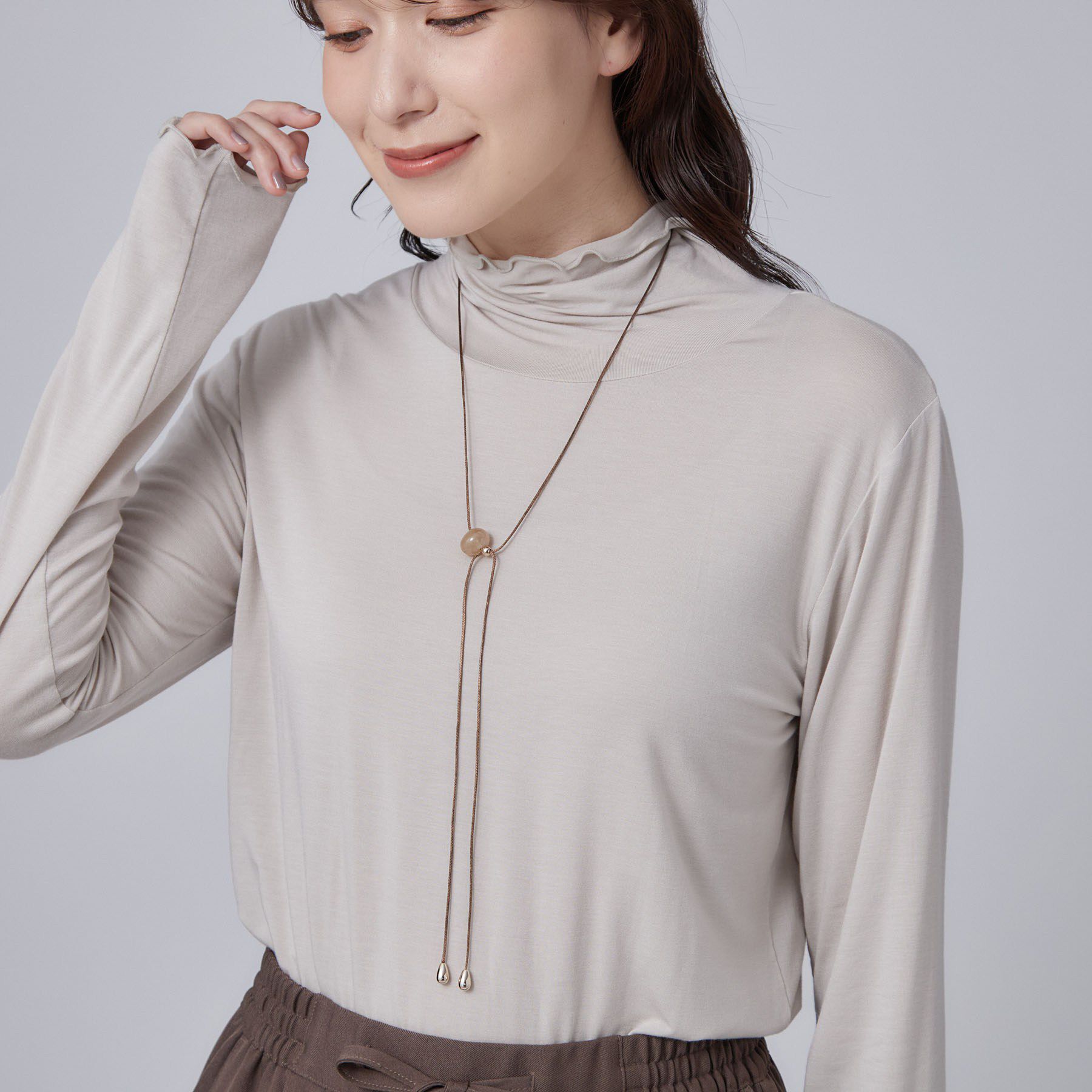 SHOO･LA･RUE「【マルチWAY】クリアボールひもネックレス」|ネックレス|