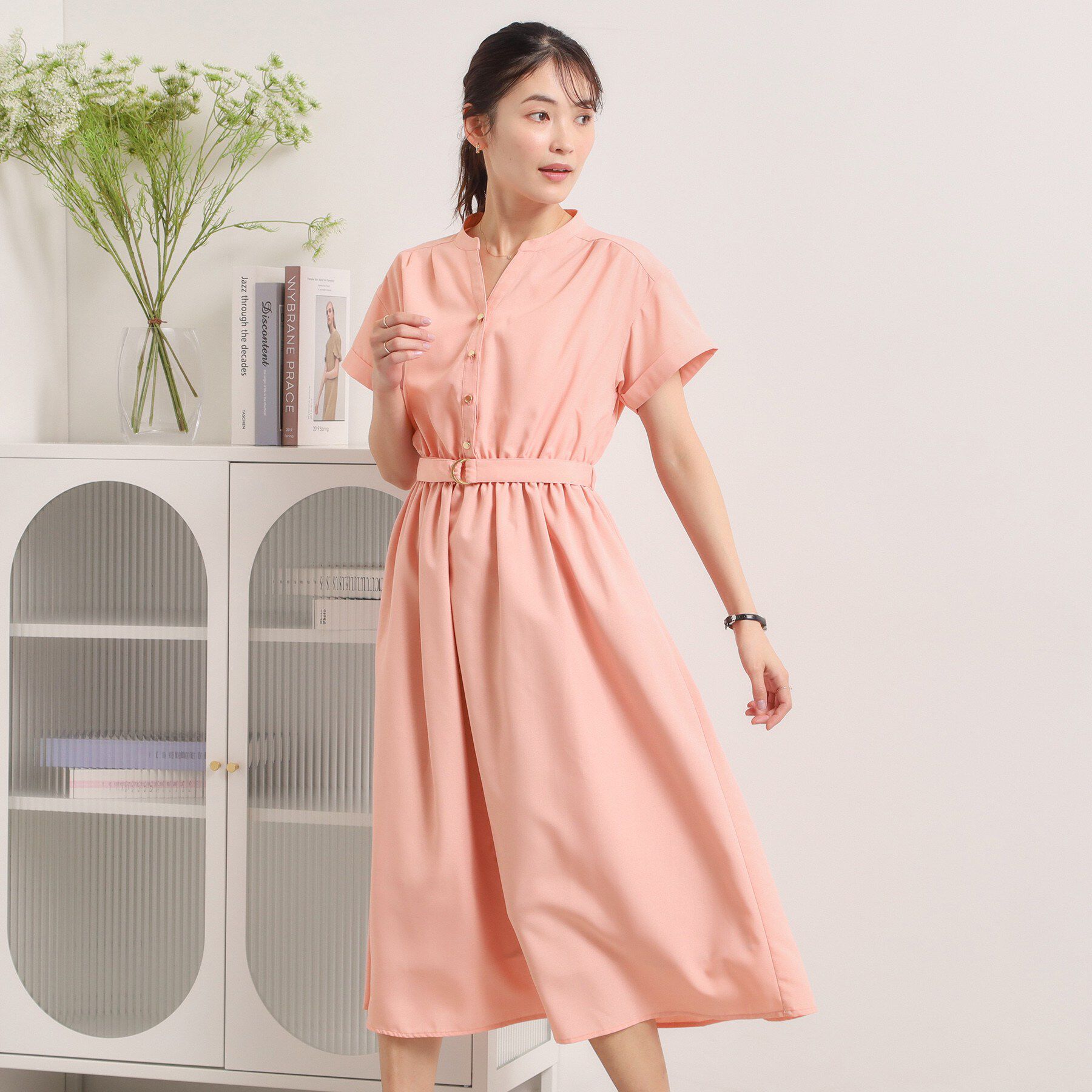 ITS&rsquo;DEMO「【UV／イージーケア】麻調合繊ブラウジングワンピース」|ワンピース|