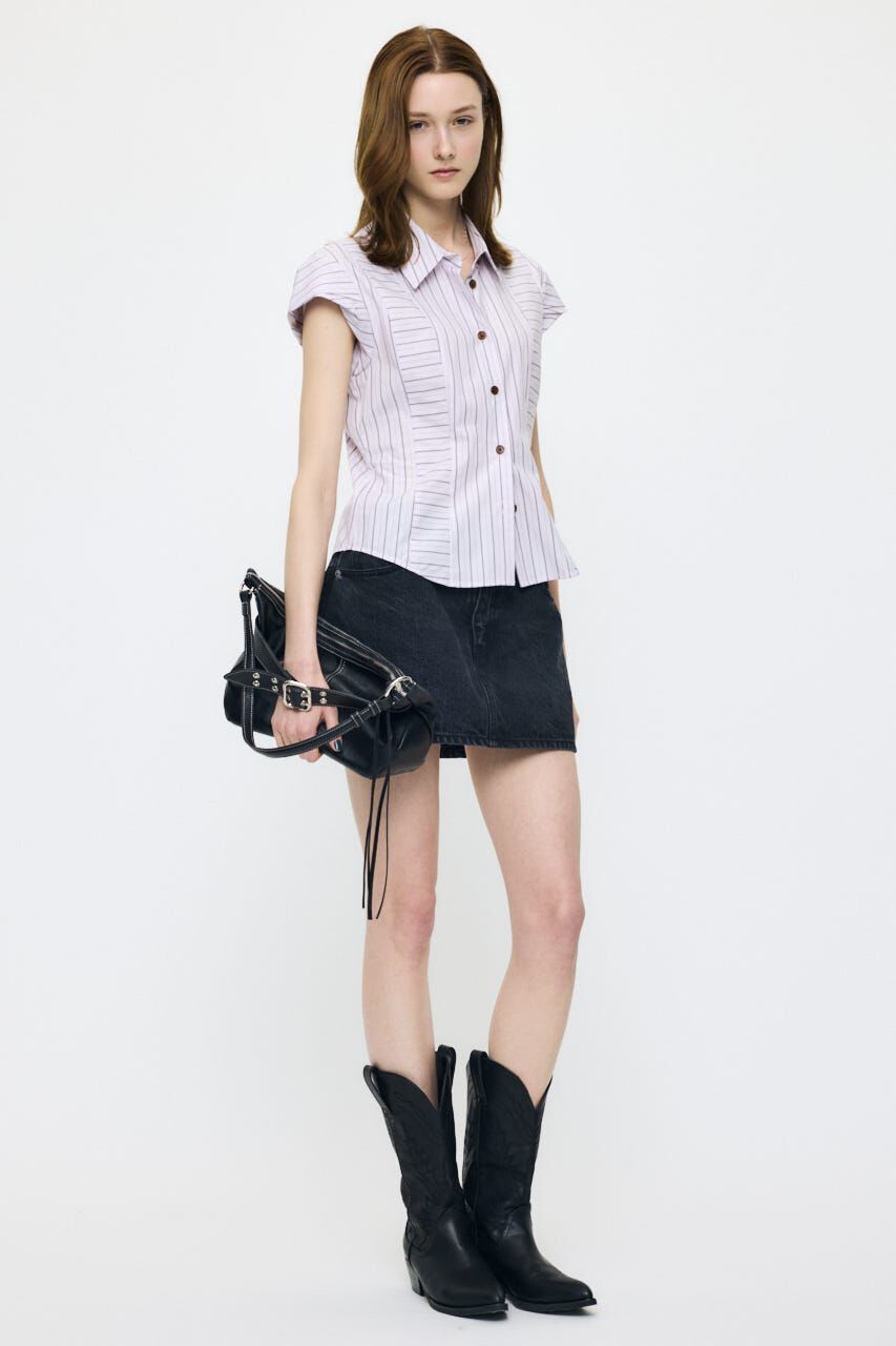 MOUSSY「STRIPE FIT ブラウス」|シャツ・ブラウス|