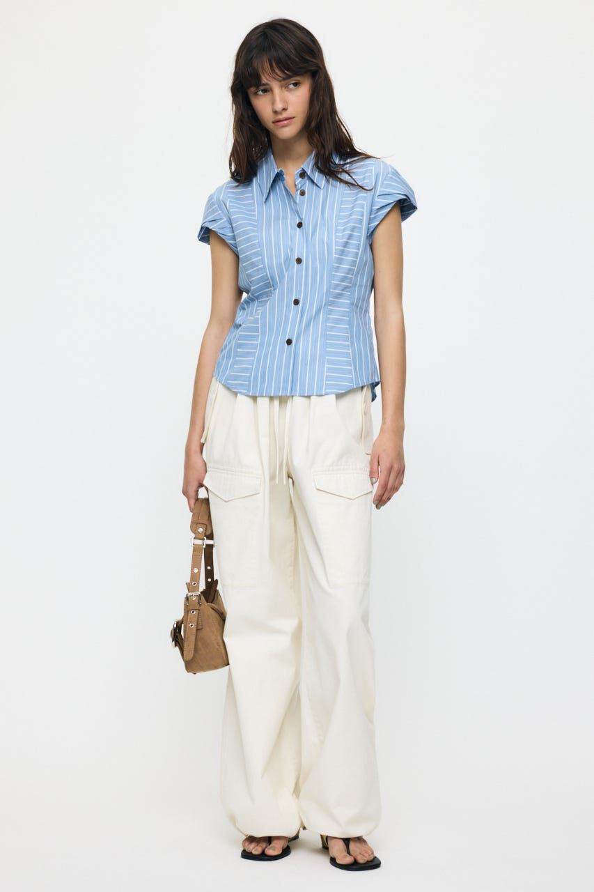 MOUSSY「STRIPE FIT ブラウス」|シャツ・ブラウス|