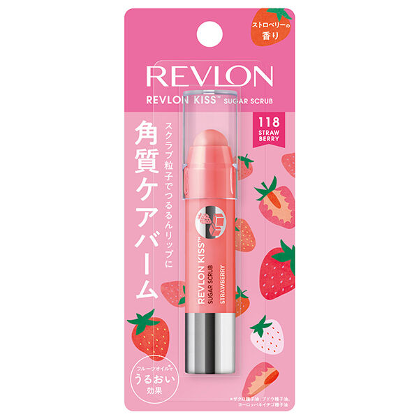 レブロン「レブロン キス シュガー スクラブ 118 ストロベリー 甘くてジューシーないちごの香り (2.6ｇ)」|リップメイク|