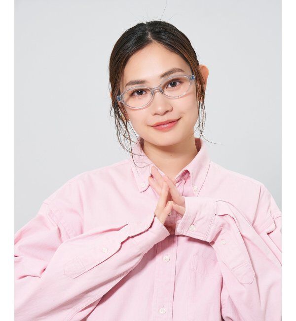  「オーバル型メガネ｜レディース 女性用 可愛い リボン パステル｜Zoff｜SWEET レンズ交換券付」|メガネ|薄ブルー