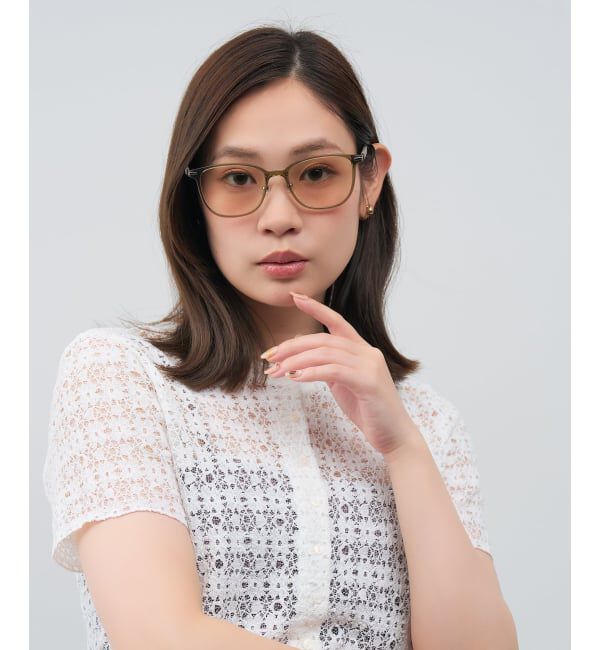  「SUNGLASSES COLLECTION ウェリントン型 サングラス | カラーレンズ 紫外線対策 UVカット」|サングラス|オリーブ