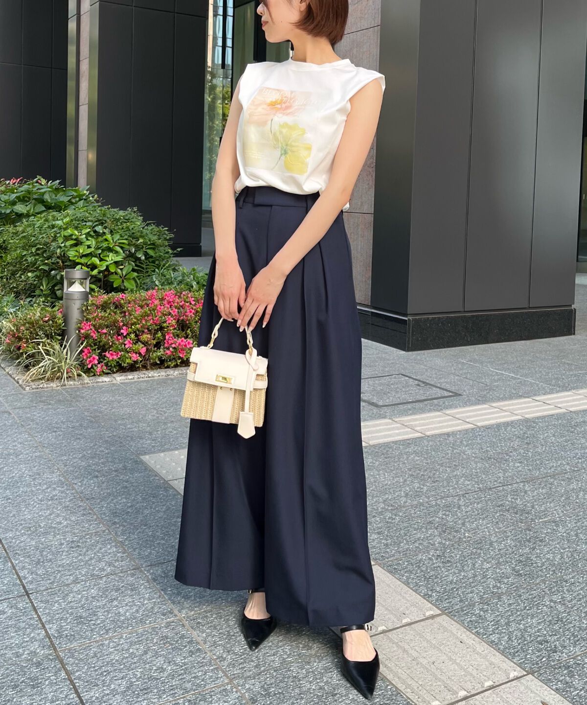 アンドクチュール「タックワイドパンツ」|その他|