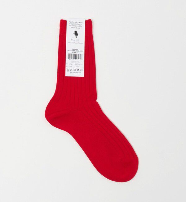 UNITED ARROWS「＜Pantherella＞CTN/NY リブ ソックス」|ソックス|RED