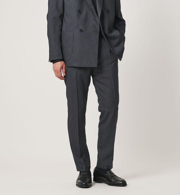 UNITED ARROWS「テックデニム 1プリーツ パンツ UA COZY ウォッシャブル ヨコストレッチ」|スラックス|