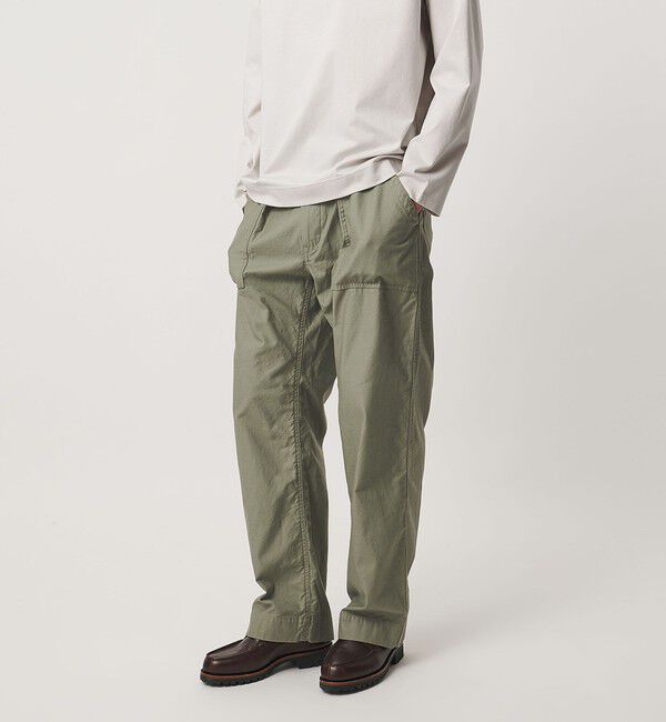 UNITED ARROWS「オーガニックコットン バックサテン ファティーグパンツ」|チノ|
