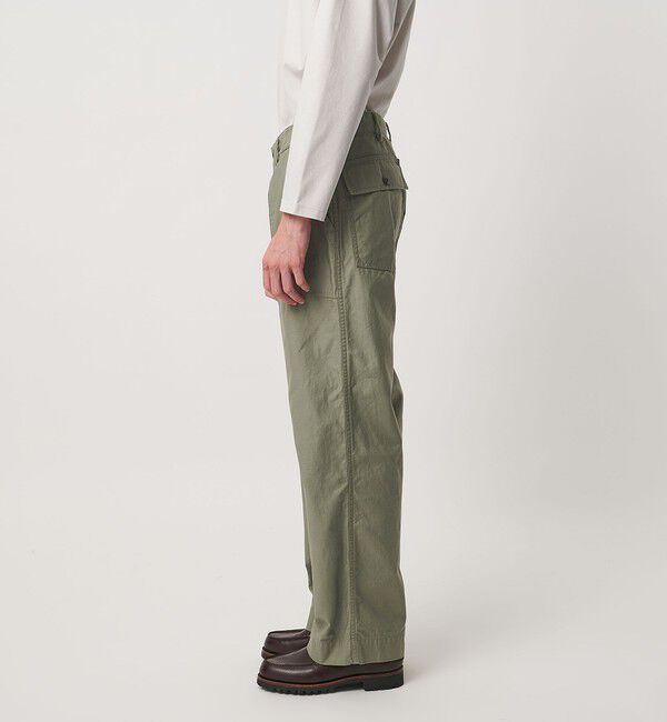 UNITED ARROWS「オーガニックコットン バックサテン ファティーグパンツ」|チノ|