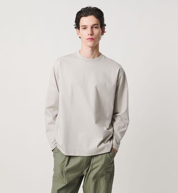 UNITED ARROWS「ポンチ ロングスリーブ Tシャツ デオドラント 抗菌防臭 接触冷感」|Tシャツ・カットソー|LT.GRAY