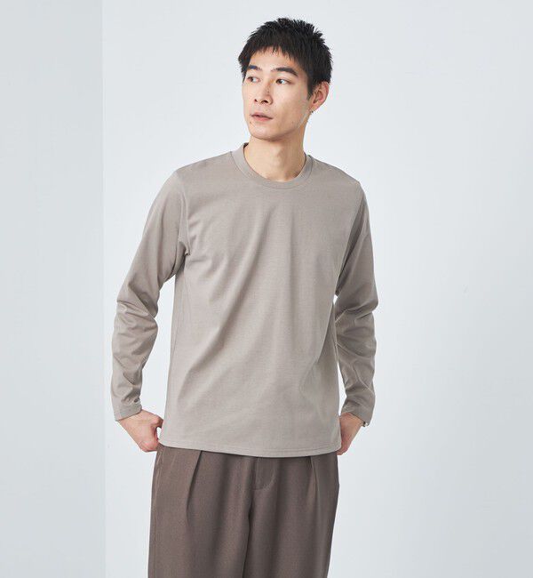 UNITED ARROWS green label relaxing「【WEB限定】JUST fit ジャケイン クルーネック 長袖 Tシャツ -吸水速乾・抗菌-」|Tシャツ・カットソー|