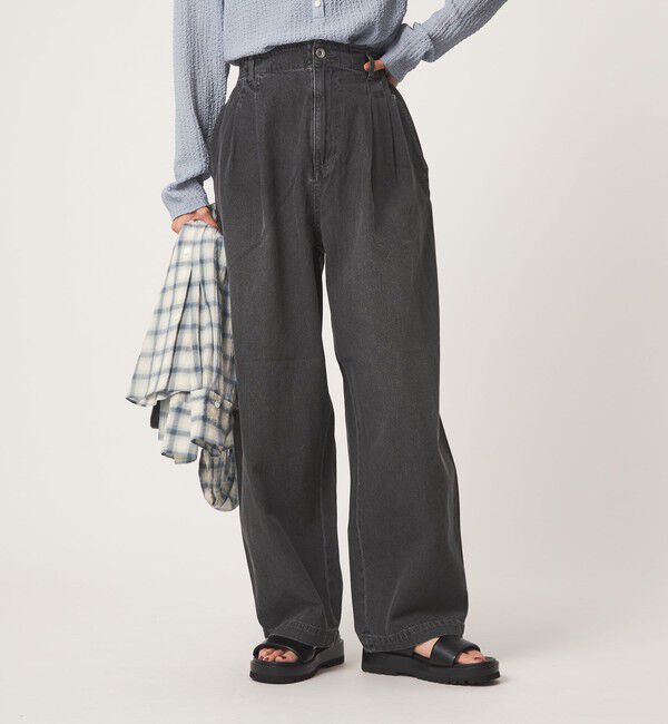 UNITED ARROWS green label relaxing「【WEB限定】＜at ease＞カーブ デニム パンツ」|デニム|MD.GRAY