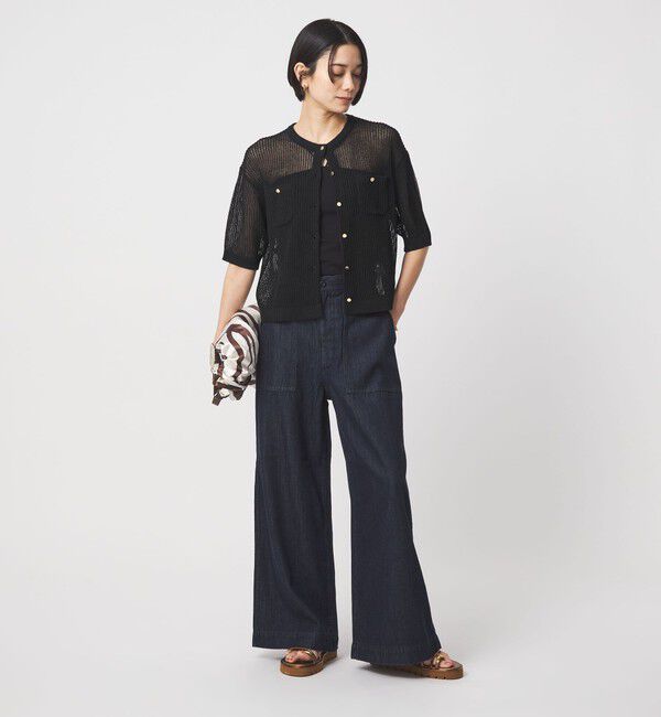 UNITED ARROWS green label relaxing「デイリーメッシュカーデ ウォッシャブル」|カーディガン|