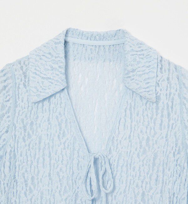 EMMEL REFINES「＜EMMEL REFINES＞カットレース リボン トップス」|Tシャツ・カットソー|