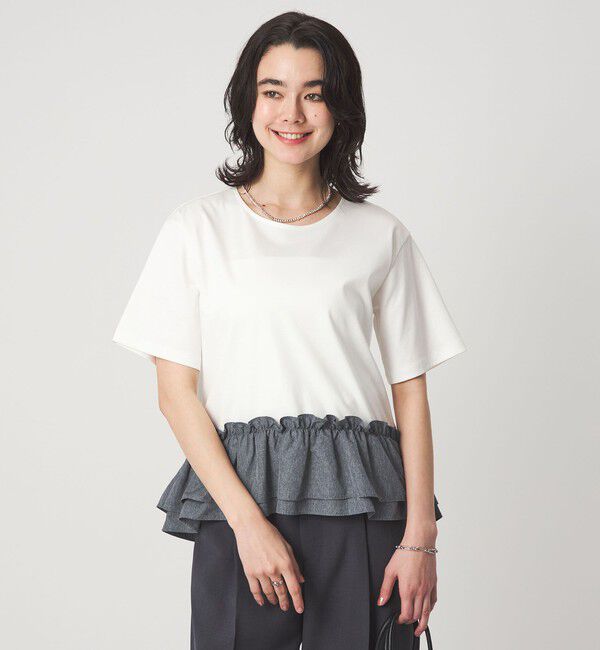 UNITED ARROWS green label relaxing「スソ ドッキング プルオーバー カットソー 接触冷感」|Tシャツ・カットソー|